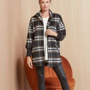BB Dakota Plaid "Times" Shirt Jacket, Small